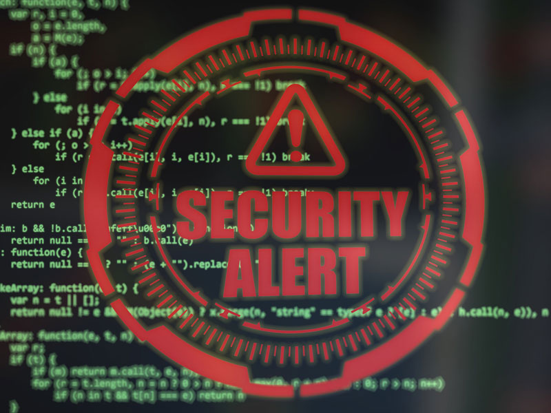 security alert on screen to illustrate how to prevent hacking