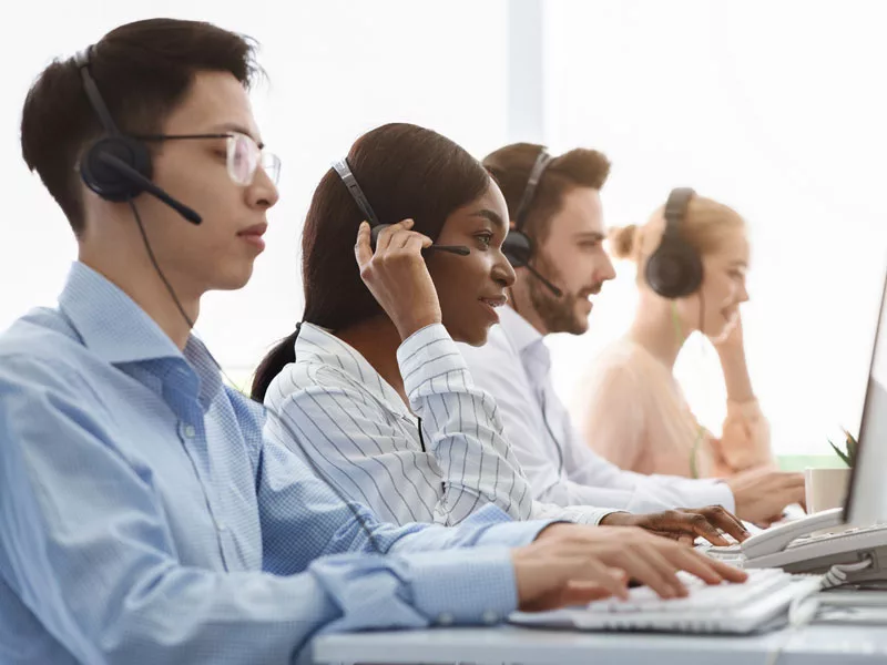 telemarketing image to illustrate using VoIP for remote workers